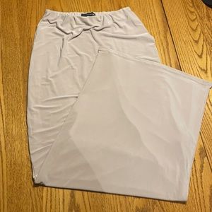 LONG TAN FITTED MAXI SHIRT